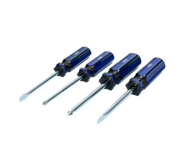 Juego Destornilladores 4 Piezas Mango Pvc FOY (FDE4)