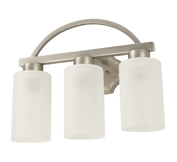 LAMP. PARED NIQUEL MATE Y CROMO  3L E27 60W (05466-4)