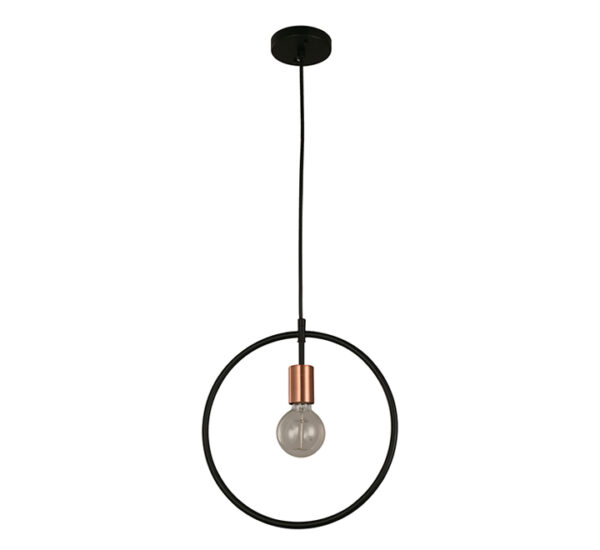 LAMP COLGANTE NEGRO 1LT E27 40W IKE (21997-2)