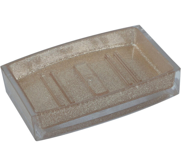 Jabonera con Brillos Dorados 12.5X8.2X2.5CM NORITEX (419-25903)