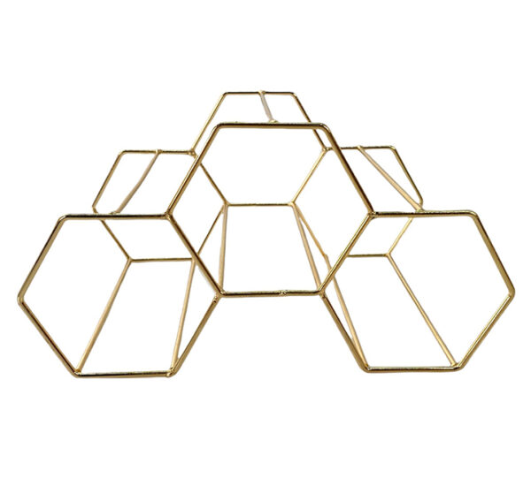 Porta Vino Metal Dorado 28x19.7x15Cm CONCEPTS (541-620044)
