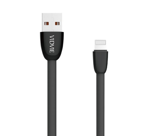 Cable Usb-Lightning (1 Metro) 2.1mAh Negro VIDVIE(6970280944803)