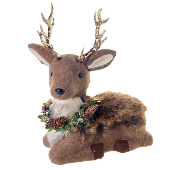 Adorno Navideño Reno 36Cm Café Sentado SANTINI (201-3700050)